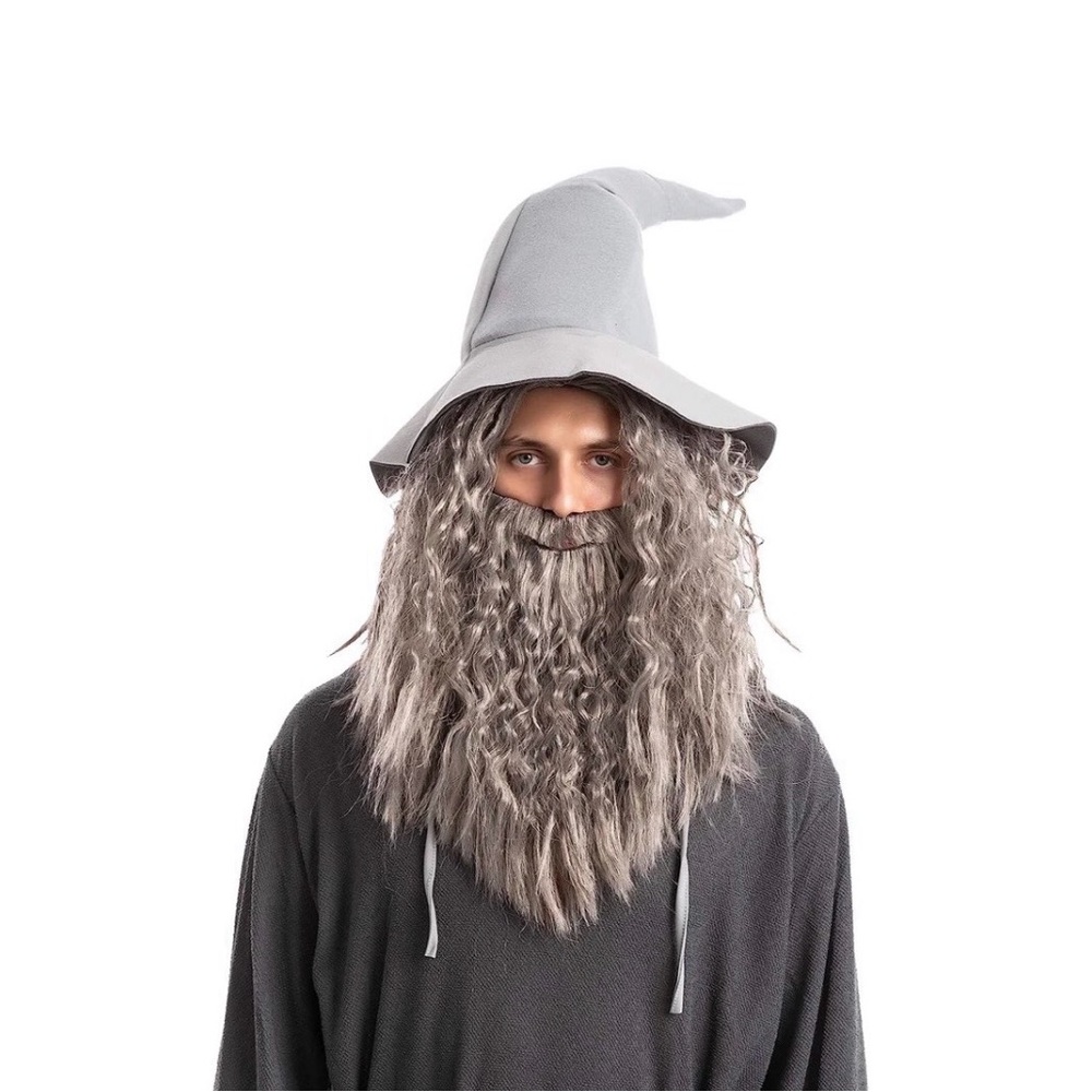 Spooktacular Creations Halloween Grey Wizard Wig & Beard for Men Adults Cosplay - Picture 12 of 16